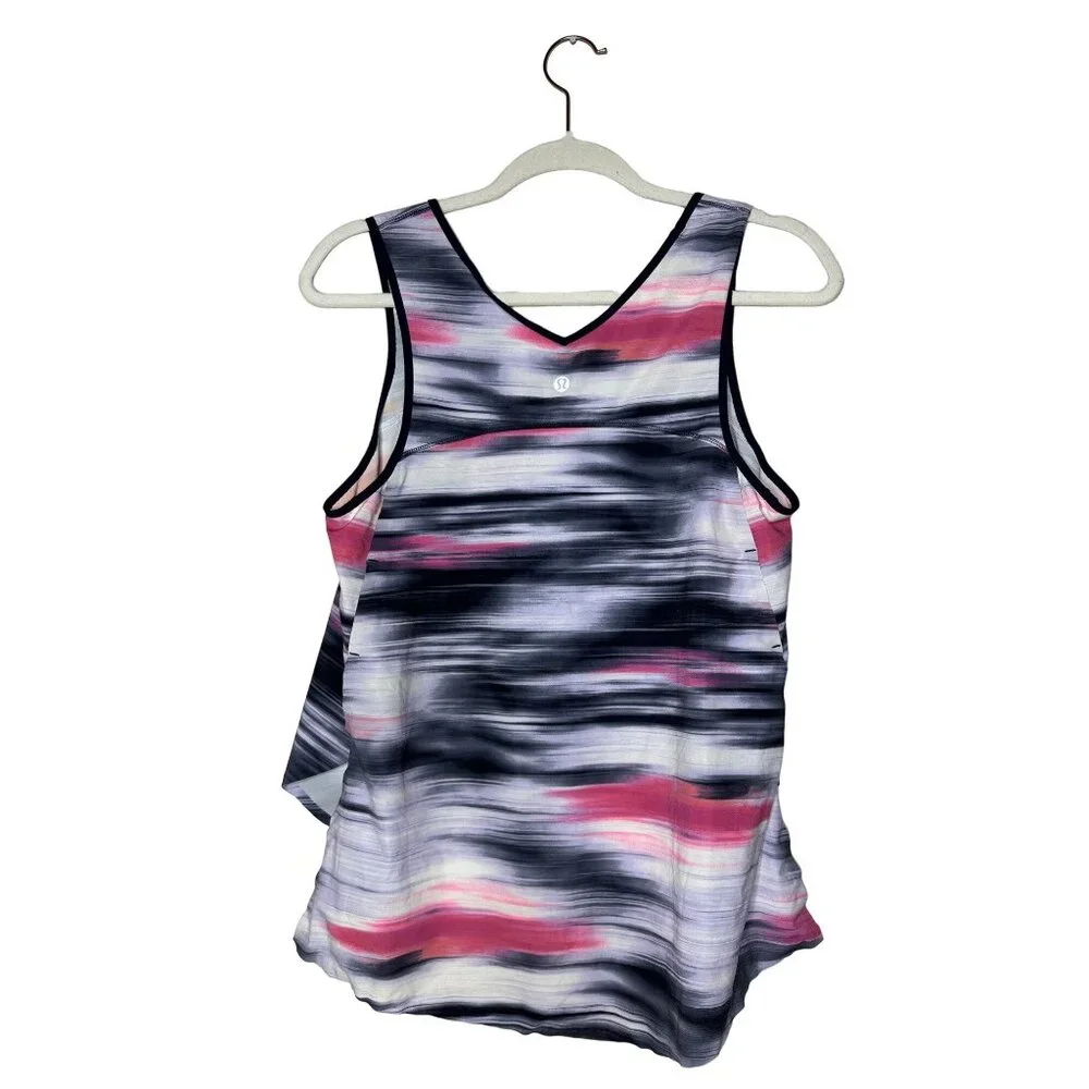 Lululemon Run Split Singlet Tank Top Size 8 Mirage Deep Indigo Relaxed Fit